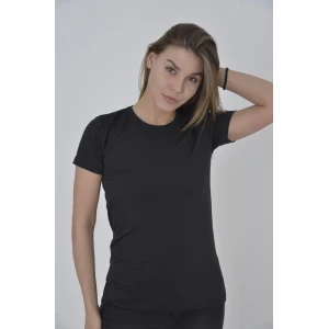 ieg™      Omuz Fileli Slim Fit T-shirt - Siyah -