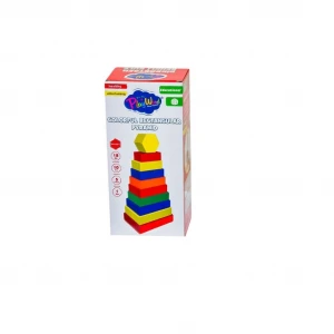 ieg™ ONY-393 Ahşap Dikdörtgen Renkli Kule - Onyıl Oyuncak
