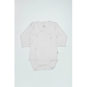 ieg™ Organik Natural Basic Style Kruvaze Uzun Kol Body BS17102 Beyaz