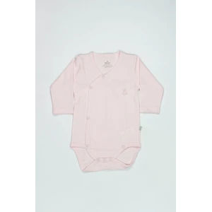 ieg™ Organik Natural Basic Style Kruvaze Uzun Kol Body BS17102 Pembe