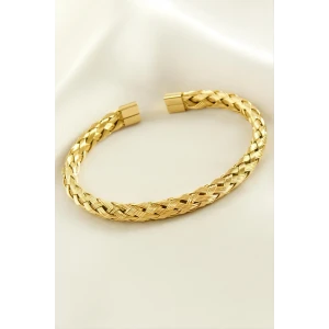 ieg™ Örgülü Lüks Çelik Kelepçe Bileklik