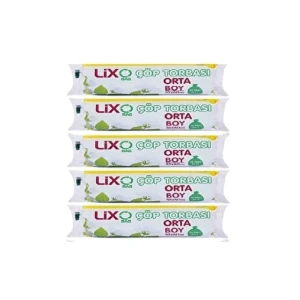 ieg™ Orta Boy Çöp Torbası 55 x 60 cm 20 Li Rulo x 5 Paket = 100 Adet (Mavi)
