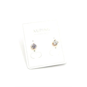 ieg™ Orta Boy Tek Taş Küpe - Altın