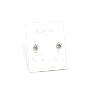 ieg™ Orta Boy Tek Taş Küpe - Gümüş