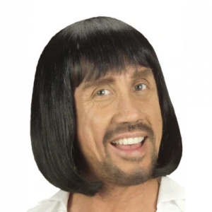 ieg ™ Ortaçağ Peruğu Kısa Siyah