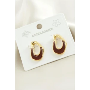 ieg™ Oval Mineli Metal Küpe