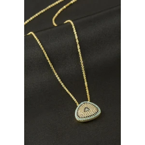 ieg™ Oval Nazar Zirkon Taşlı Kolye