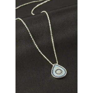 ieg™ Oval Nazar Zirkon Taşlı Kolye