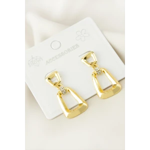 ieg™ Oval Taşlı Metal Küpe