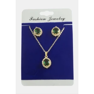 ieg™ Oval Zirkon Taşlı Set Kolye