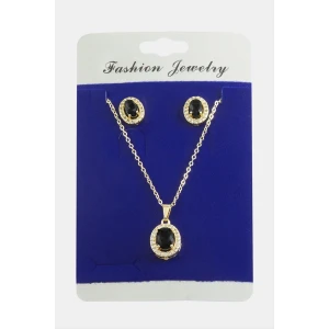 ieg™ Oval Zirkon Taşlı Set Kolye