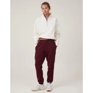 ieg™ Oversize Yarım Farmuarlı Yakalı Basic SweatShirt - Beyaz