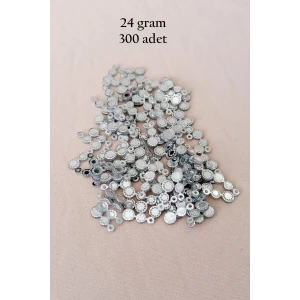 İEG Oya Abiye Bileklik Kolye Pleksi Metalik Plastik Pul Gümüş Renk 24 gram 300 adet - BNC560