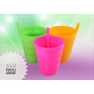 ieg™ Pipetli Bardak 3lü