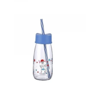 ieg™ Pipetli Su Ve Süt Şişesi Cam 250 ML - Mavi
