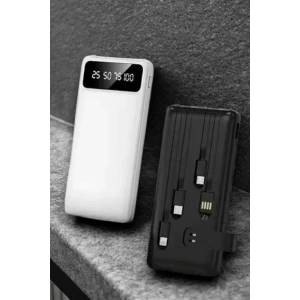 ieg™ Powerbank 20.000 Mah LCD Ekran USB Lightning Type-C Uyumlu İOS ve Android