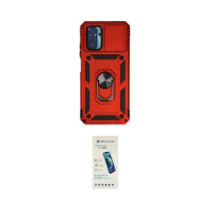 ieg™ Redmi Note 10 Kılıf Ahenk Klasik - Şeffaf Pasifik Cam Ekran Koruyucu