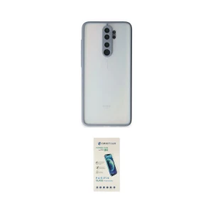 ieg™ Redmi Note 8 Pro Kılıf Ahenk Çizgi Serisi - Şeffaf Pasifik Cam Ekran Koruyucu