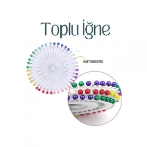 retroieg™ Renkli Başlı Toplu İğne 40 Adet