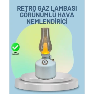 ieg™ Renkli Led Işıklı Retro Gaz Lambası Aroma Terapi Mist Maker