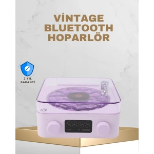 ieg™ Retro Pikap Tasarımlı Bluetooth Hoparlör – Projektörlü Şarjlı Lamba