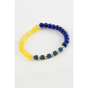 ieg™ Sarı Lacivert Doğaltaş Bileklik 6 mm