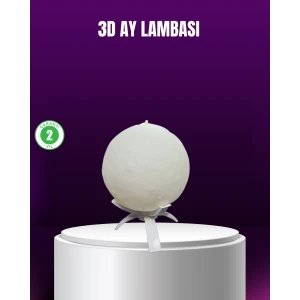 ieg™ Şarjlı 3D Baskılı 16 Renk Ay Lambası  Stand