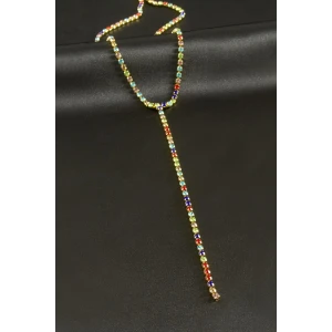 ieg™ Şerit Taşlı Çelik Y Kolye 2 mm