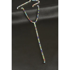 ieg™ Şerit Taşlı Çelik Y Kolye 4 mm