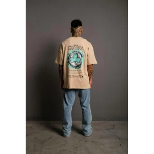 ieg™      Sırt Baskılı T-shirt - Bej -