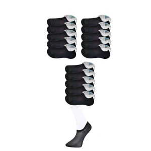 ieg™ Siyah Erkek Görünmez Çorap 15 çift