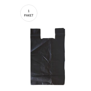 İEG Siyah Hışır Atlet Poşet Mini Boy 22x31 cm 1 Paket Takriben 500 Adet