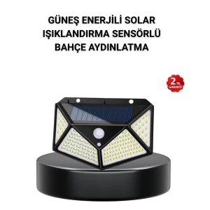 ieg™ Solar Bahçe Lambası 100 LED Hareket Sensörlü Güneş Enerjili Aydınlatma