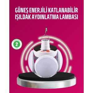 ieg™ Solar ve USB Şarjlı Su Geçirmez Katlanabilir LED Lamba
