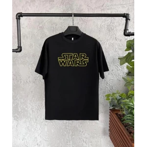ieg™    Star Wars Baskılı   T-Shirt - Siyah -