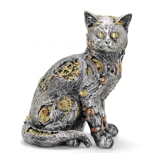 ieg™ Steampunk Polyester Kedi Figürü Model 1