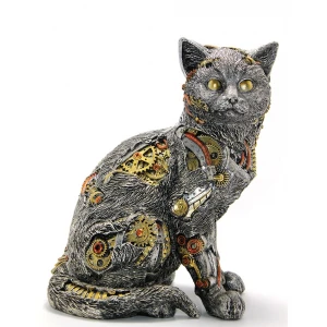 ieg™ Steampunk Polyester Kedi Figürü Model 2