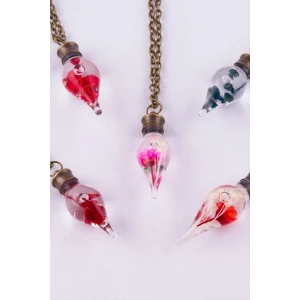 ieg™ Sulu Çiçek Fanus Canlı Kolye