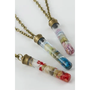 ieg™ Sulu Çiçek Fanus Canlı Kolye