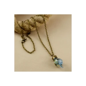 ieg™ Sulu Çiçek Fanus Canlı Kolye