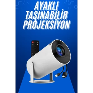 ieg™ Taşınabilir Projeksiyon Ayaklı Projektör Android Uyumlu Hdmı Girişli