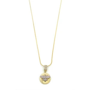 ieg™ Taşlı Arı Kolye - Altın