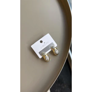 İEG® Taşlı Damla Küpe - Altın