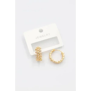 ieg™ Taşlı Halka Küpe - Altın