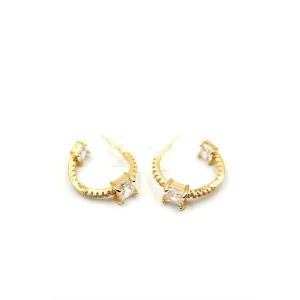 ieg™ Taşlı Halka Küpe - Altın