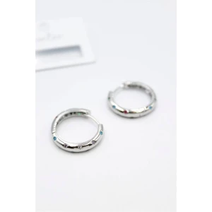 ieg™ Taşlı Halka Küpe - Gümüş