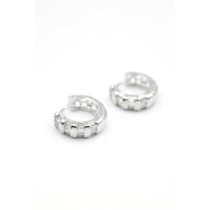 ieg™ Taşlı Halka Küpe - Gümüş