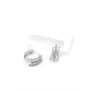 ieg™ Taşlı Halka Küpe - Gümüş