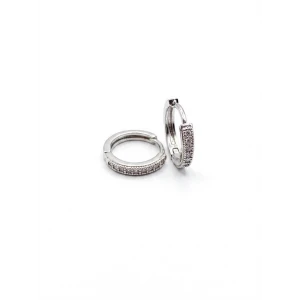 ieg™ Taşlı Halka Küpe - Gümüş