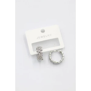 ieg™ Taşlı Halka Küpe - Gümüş